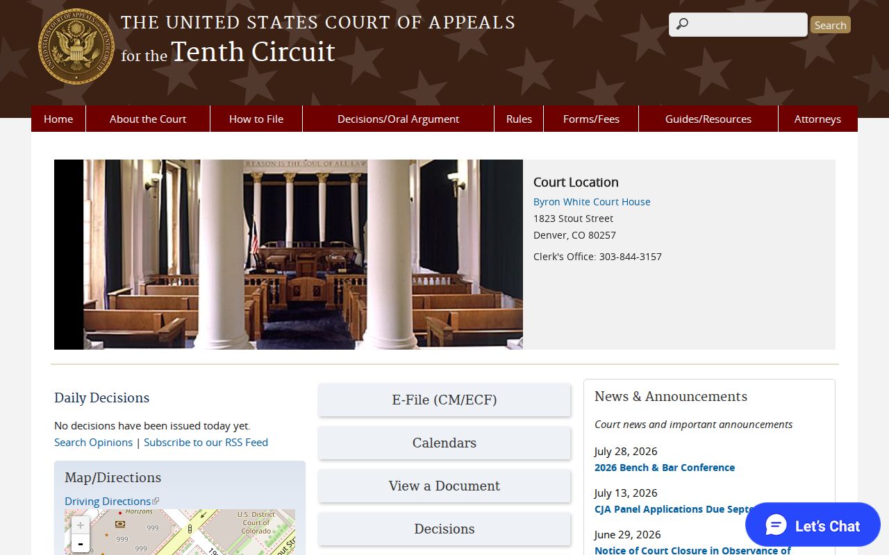 Lake County federal appellate court records at the Tenth Circuit