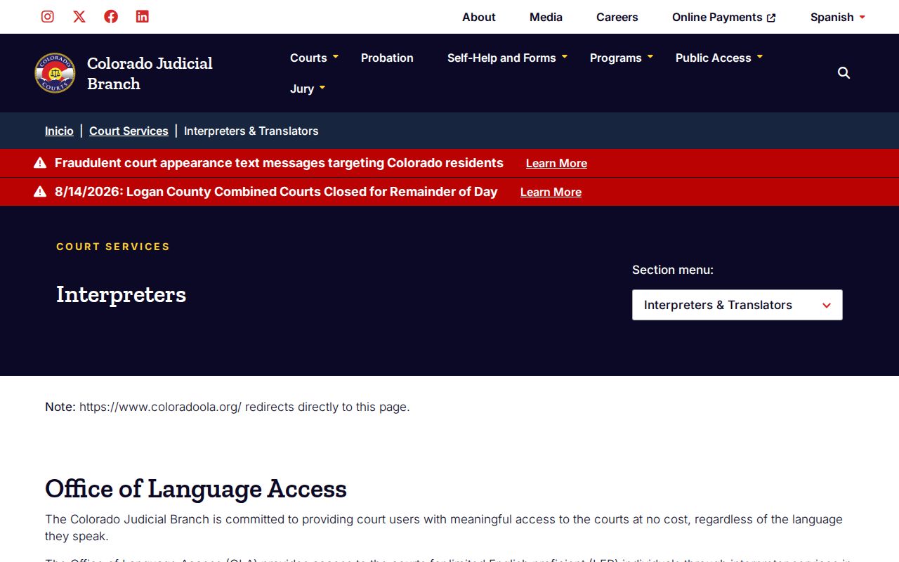 Lake County court date interpreter services information